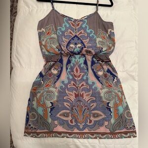 Elegant Paisley Print Dress